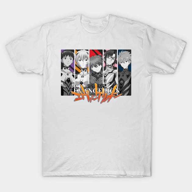 Evangelion Full Team T-Shirt by ND Studio